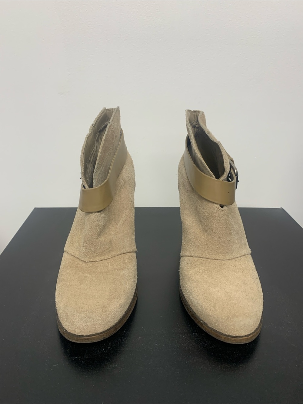 Jessica Simpson Tan Suede Ankle Booties with Strap